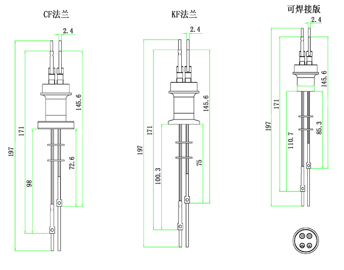 组合型真空馈通 组合型真空馈通